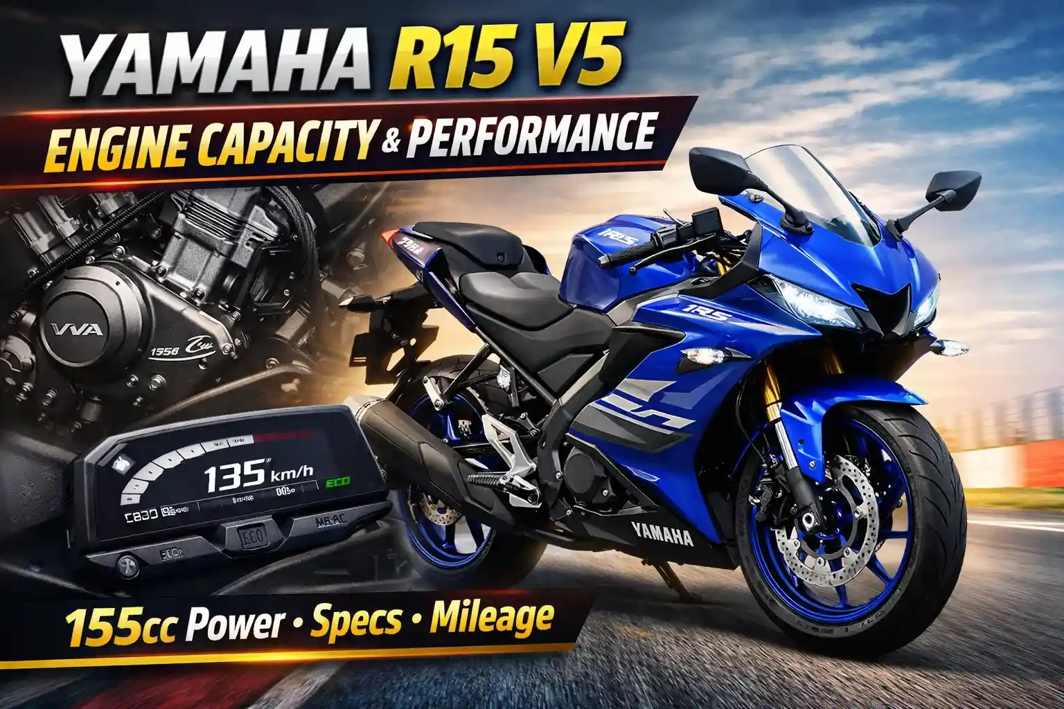 Yamaha R15 V5 Engine Capacity 155cc
