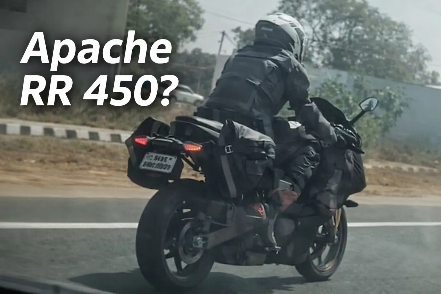 450cc supersport bike spotted testing in India, expected to be TVS Apache RR 450